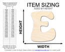 Unfinished Wood Groovy E Font Shape | DIY Craft Cutout | up to 46" DIY