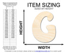 Unfinished Wood Groovy G Font Shape | DIY Craft Cutout | up to 46" DIY