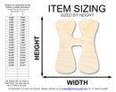 Unfinished Wood Groovy H Font Shape | DIY Craft Cutout | up to 46" DIY