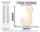 Unfinished Wood Groovy J Font Shape | DIY Craft Cutout | up to 46" DIY