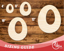 Unfinished Wood Groovy O Font Shape | DIY Craft Cutout | up to 46" DIY