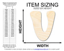 Unfinished Wood Groovy V Font Shape | DIY Craft Cutout | up to 46" DIY