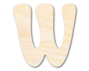 Unfinished Wood Groovy W Font Shape | DIY Craft Cutout | up to 46" DIY