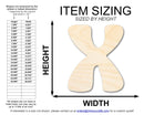 Unfinished Wood Groovy X Font Shape | DIY Craft Cutout | up to 46" DIY