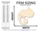 Unfinished Wood Chameleon Shape | DIY Craft Cutout | up to 46" DIY
