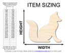 Unfinished Wood Fox Shape | JGrondz | DIY Craft Cutout | up to 46" DIY
