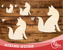 Unfinished Wood Fox Sitting Shape | JGrondz | DIY Craft Cutout | up to 46" DIY