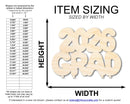 Unfinished Wood 2026 Grad Shape | DIY Craft Cutout | up to 46" DIY