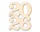 Unfinished Wood Year 2026 Shape | DIY Craft Cutout | up to 46" DIY
