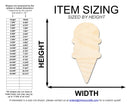 Unfinished Wood Double Scoop Ice Cream Shape | DIY Craft Cutout | up to 46" DIY