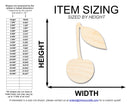 Unfinished Wood Cherry with Leaf Shape | DIY Craft Cutout | up to 46" DIY