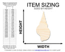 Unfinished Wood Swirl Shell Shape | DIY Craft Cutout | up to 46" DIY