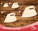 Unfinished Wood Clothing Iron Shape | DIY Craft Cutout | up to 46" DIY