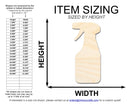 Unfinished Wood Spray Bottle Shape | DIY Craft Cutout | up to 46" DIY
