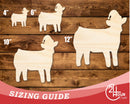 Unfinished Wood Cow With Santa Hat Shape | DIY Craft Cutout | up to 46" DIY