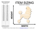 Unfinished Wood Poodle With Santa Hat Shape | DIY Craft Cutout | up to 46" DIY