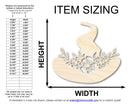 Unfinished Wood Floral Witch Hat Shape | JGrondz | DIY Craft Cutout | up to 46" DIY
