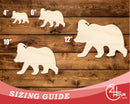 Unfinished Wood Bear With Santa Hat Shape | DIY Craft Cutout | up to 46" DIY