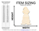 Unfinished Wood Puppy With Santa Hat Shape | DIY Craft Cutout | up to 46" DIY