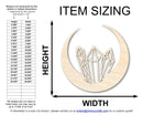 Unfinished Wood Crystal Moon Shape | JGrondz | DIY Craft Cutout | up to 46" DIY |
