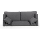 Comfy 3-seat Sofa with Wooden Legs, for Living Room and Study
