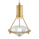 Hollywood Diamond 1 Light Pendant // Gold