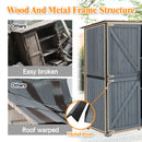 Outdoor Storage Cabinet 55.1'L X 29.1'W X 68.9'H, Garden Shed Tool Shed with Metal Frame Structure for Backyard Garden Patio Lawn (Blue Gray)