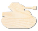 Unfinished Wood Simple Tank Shape | DIY Craft Cutout | up to 46" DIY