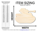 Unfinished Wood Simple Tank Shape | DIY Craft Cutout | up to 46" DIY