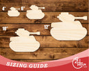 Unfinished Wood Simple Tank Shape | DIY Craft Cutout | up to 46" DIY
