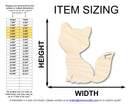 Unfinished Wood Simple Fox Shape | Wild at Play | DIY Craft Cutout | up to 6" DIY |