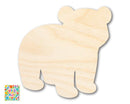 Unfinished Wood Simple Bear Shape | Wild at Play | DIY Craft Cutout | up to 6" DIY |