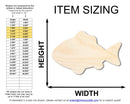 Unfinished Wood Simple Fish 2 Shape | Wild at Play | DIY Craft Cutout | up to 6" DIY |