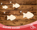 Unfinished Wood Simple Fish 3 Shape | Wild at Play | DIY Craft Cutout | up to 6" DIY |