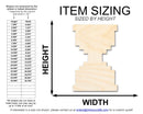 Unfinished Wood Pixelated Hour Glass | DIY Craft Cutout | up to 46" DIY