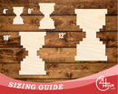 Unfinished Wood Pixelated Hour Glass | DIY Craft Cutout | up to 46" DIY