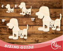 Unfinished Wood Cartoon Toy Wiener Dog Shape - Craft - up to 46" DIY