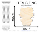 Unfinished Wood Cartoon Kitty Shape - Craft - up to 46" DIY