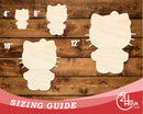 Unfinished Wood Cartoon Kitty Shape - Craft - up to 46" DIY