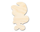 Unfinished Wood Cartoon Blue Girl Shape - Craft - up to 46" DIY