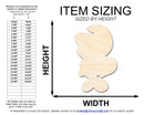 Unfinished Wood Cartoon Blue Girl Shape - Craft - up to 46" DIY