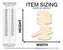 Unfinished Wood Cartoon Blue Boy Shape - Craft - up to 46" DIY