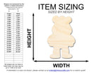 Unfinished Wood Grumpy Cartoon Bear Shape - Craft - up to 46" DIY