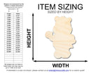 Unfinished Wood Happy Cartoon Bear Shape - Craft - up to 46" DIY
