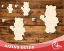 Unfinished Wood Happy Cartoon Bear Shape - Craft - up to 46" DIY