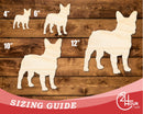 Unfinished Wood French Bulldog Shape - Craft - up to 46" DIY