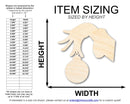 Unfinished Wood Hand with Ornament Shape - Craft - up to 46" DIY