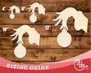 Unfinished Wood Hand with Ornament Shape - Craft - up to 46" DIY