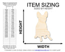 Unfinished Wood Sitting French Bulldog Shape - Craft - up to 46" DIY