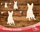 Unfinished Wood Sitting French Bulldog Shape - Craft - up to 46" DIY